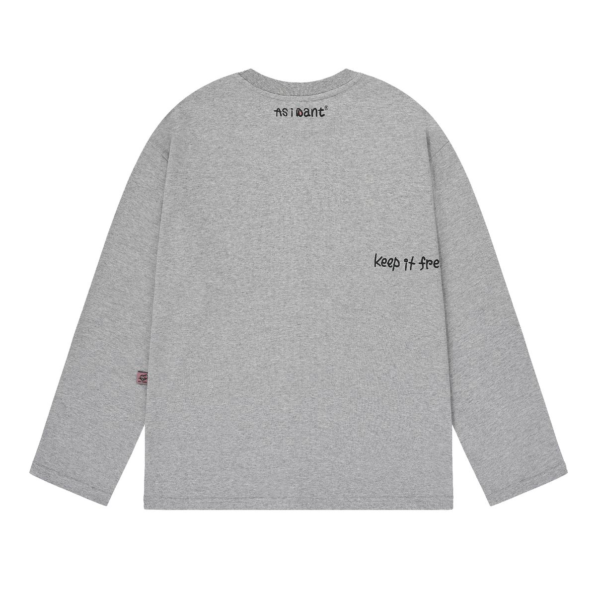 에즈아이원(ASIWANT) INSB LONG SLEEVE ROUND T-SHIRT GREY