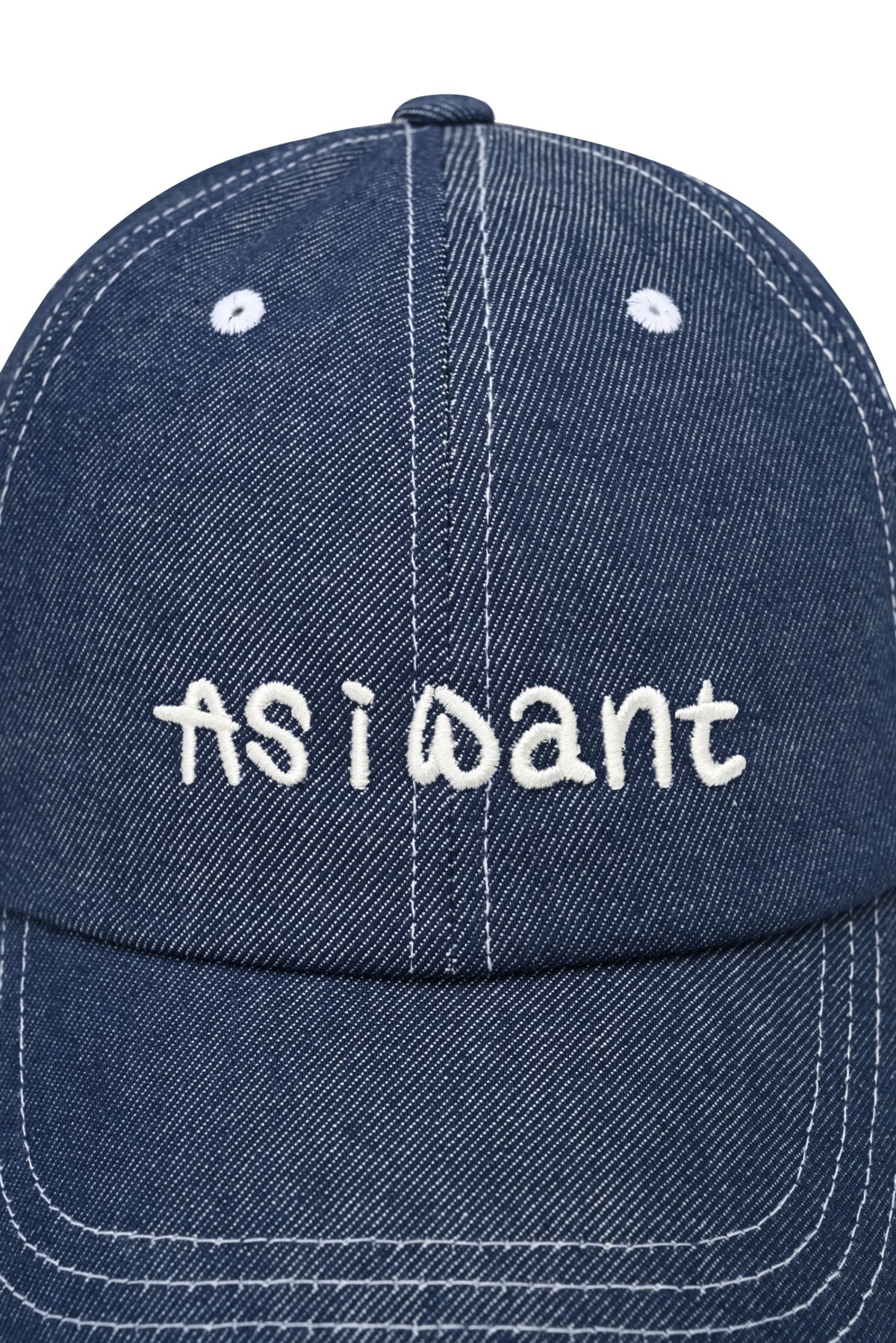 에즈아이원(ASIWANT) AIW LOGO BALL CAP DENIM