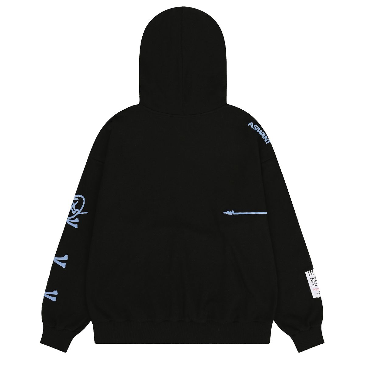 에즈아이원(ASIWANT) SKELETON HOODIE BLACK