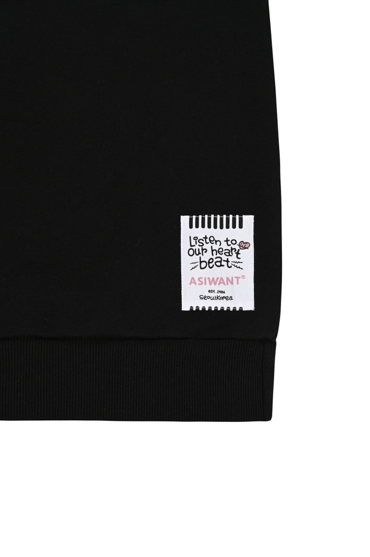에즈아이원(ASIWANT) HELLA NASTY SWEATSHIRT BLACK