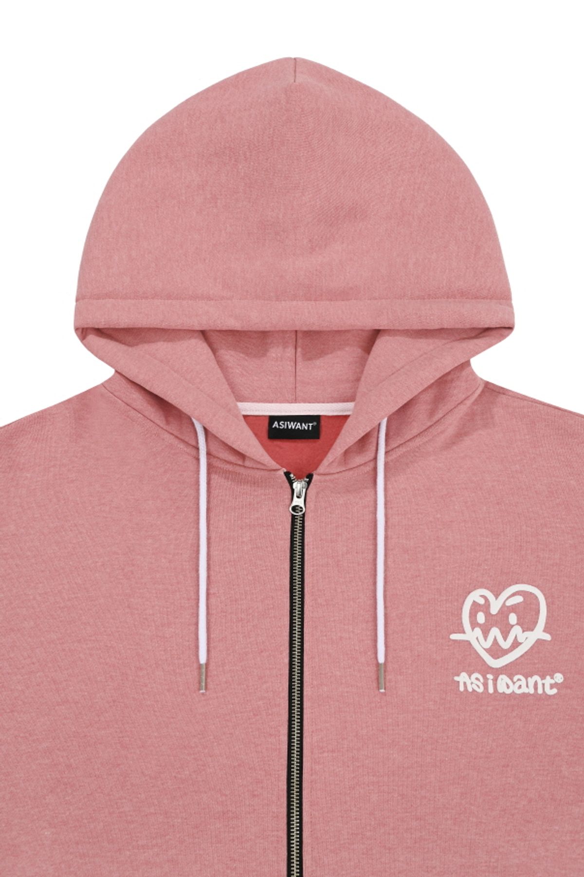 에즈아이원(ASIWANT) AIW LOGO ZIP-UP JACKET PINK