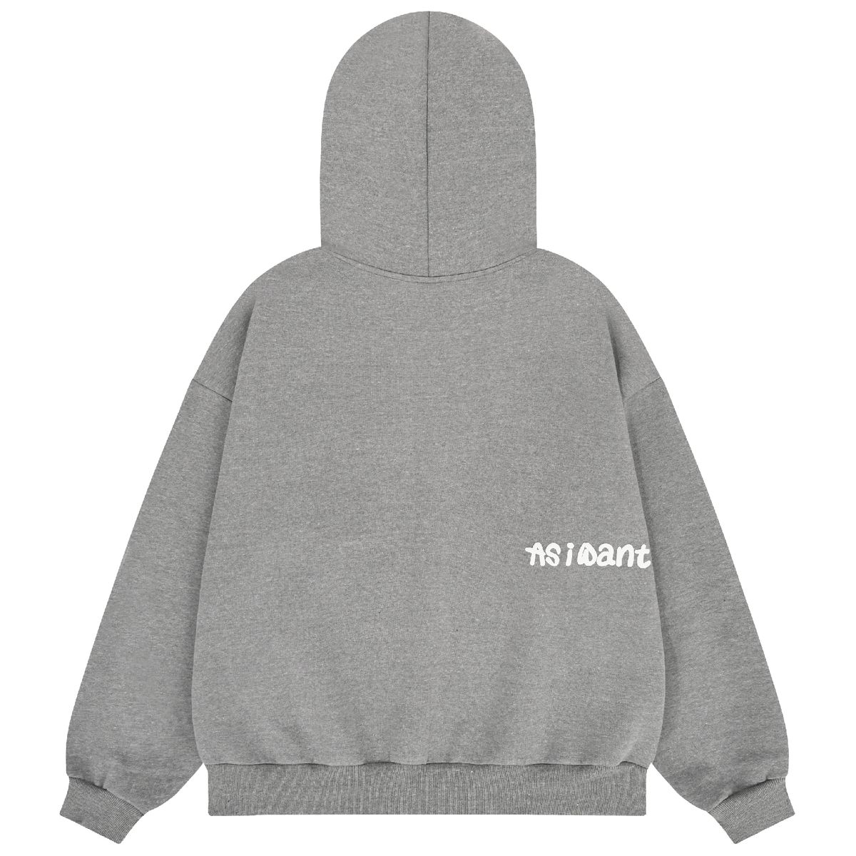 에즈아이원(ASIWANT) AIW LOGO ZIP-UP JACKET GREY