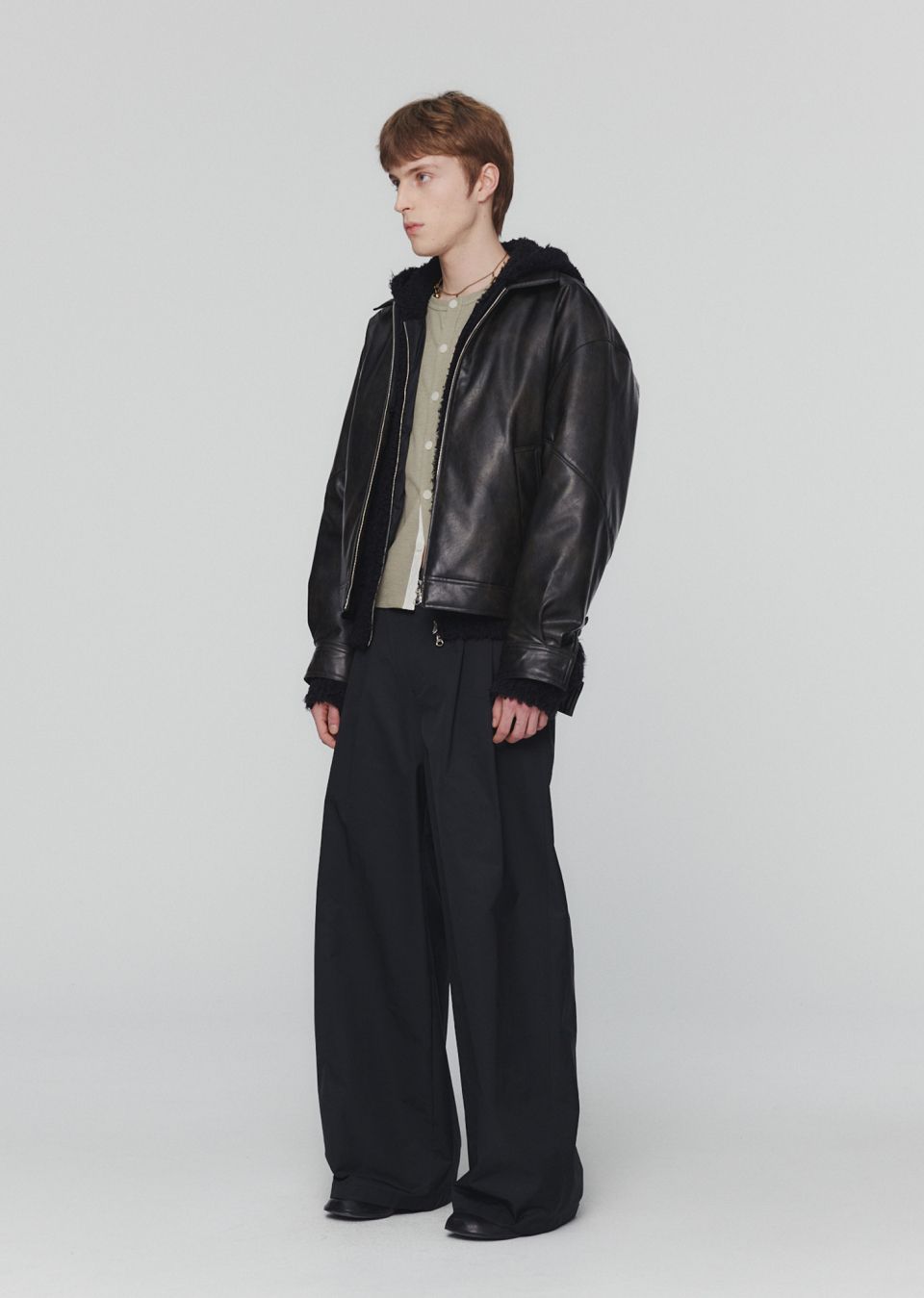 MUSINSA公式 | AMOMENTO VEGAN LEATHER BLOUSON