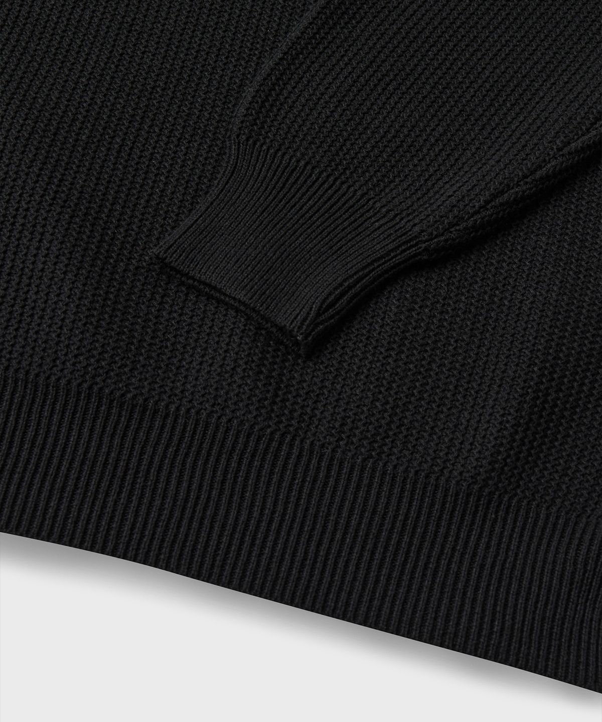 브랜디드(BRANDED) HARD TWIST LOUNGE POLO KNIT [BLACK]