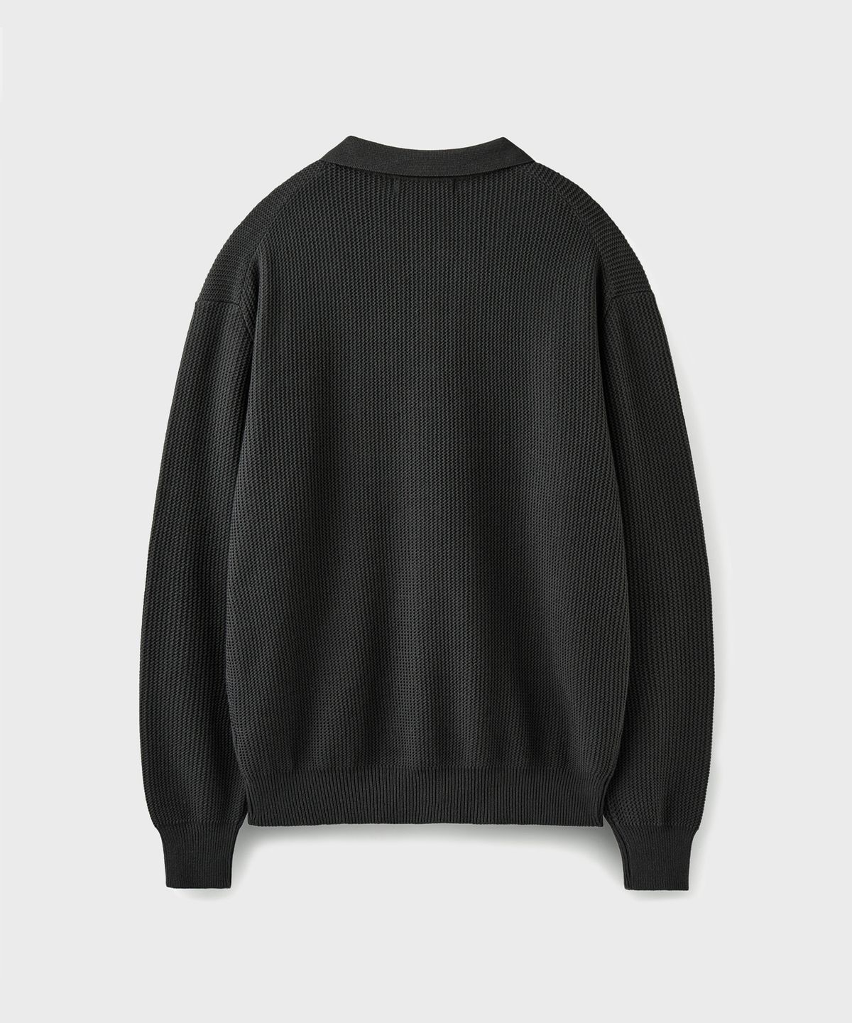 브랜디드(BRANDED) HARD TWIST LOUNGE POLO KNIT [GRAPHITE]