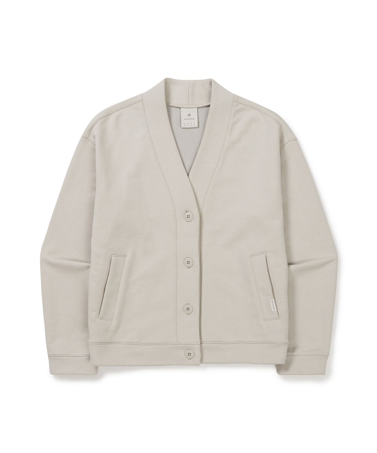 스노우피크 어패럴(SNOWPEAK APPAREL) 여성 브이넥 가디건 (S24FWFFJ63) Light Beige