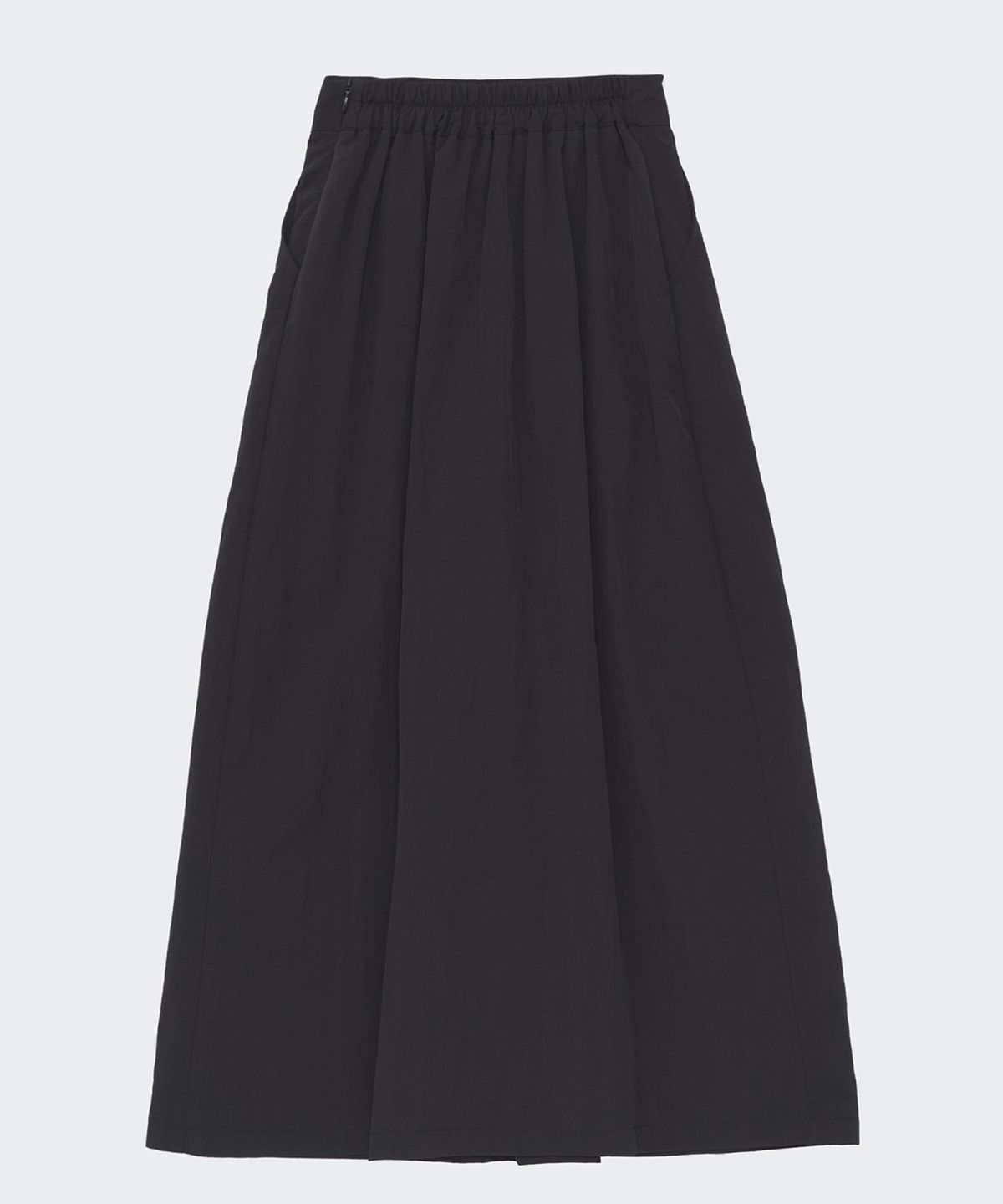 닐라이즈(NEALIZE) Nylon Maxi Skirt Black