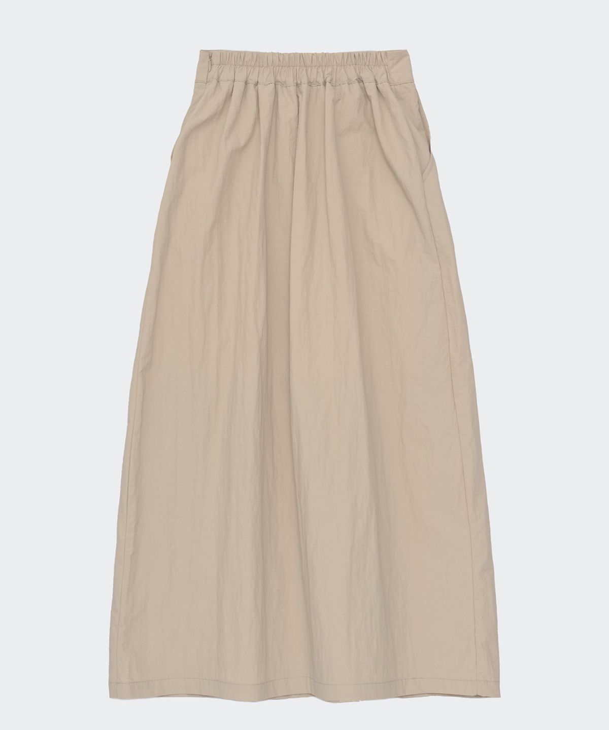 닐라이즈(NEALIZE) Nylon Maxi Skirt Beige