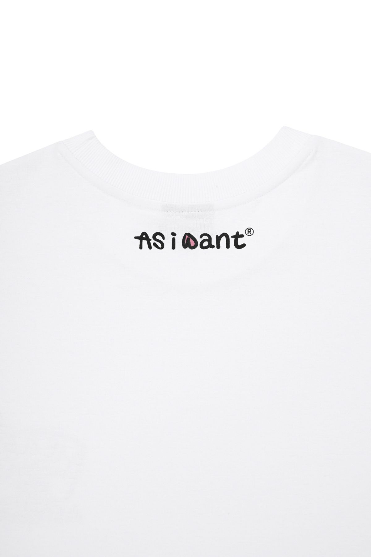 에즈아이원(ASIWANT) HEART SOUNDING NOISES ROUND T-SHIRT WHITE
