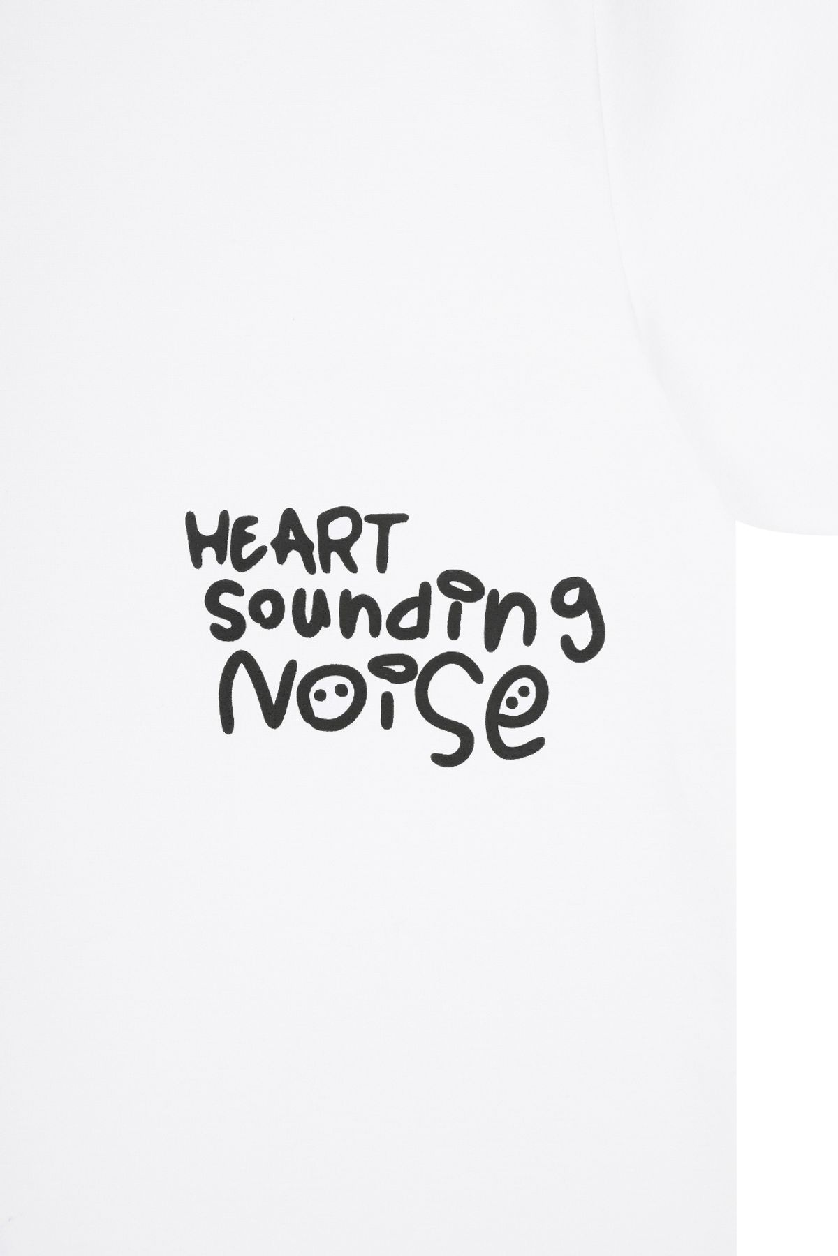 에즈아이원(ASIWANT) HEART SOUNDING NOISES ROUND T-SHIRT WHITE