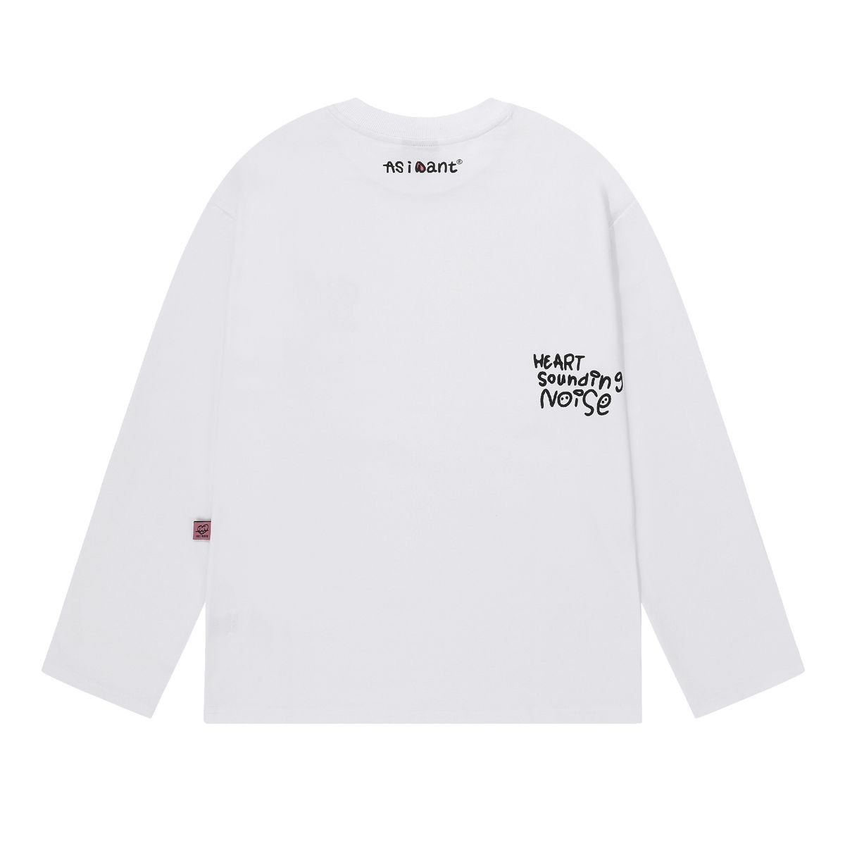 에즈아이원(ASIWANT) HEART SOUNDING NOISES ROUND T-SHIRT WHITE