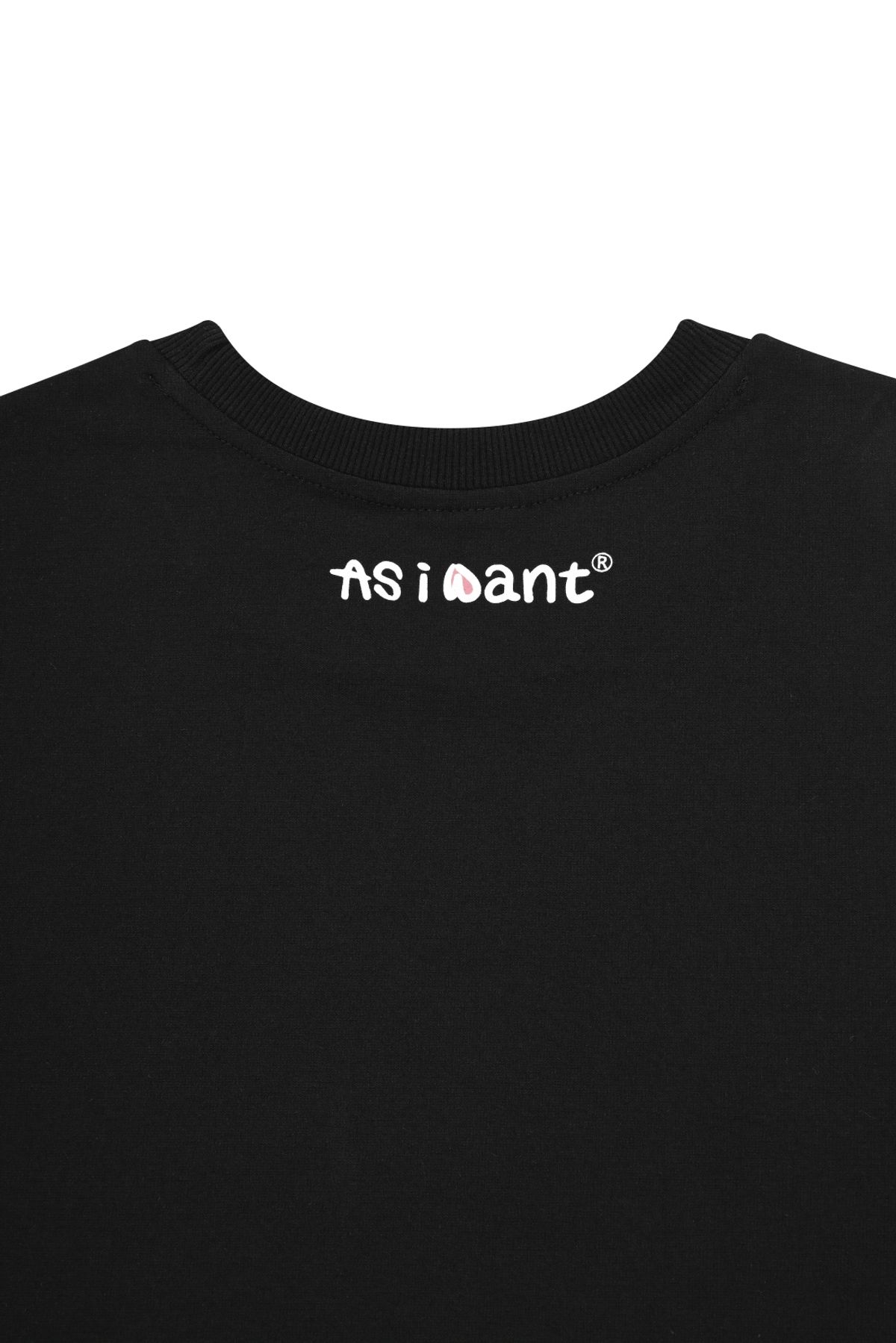 에즈아이원(ASIWANT) HEART SOUNDING NOISES ROUND T-SHIRT BLACK