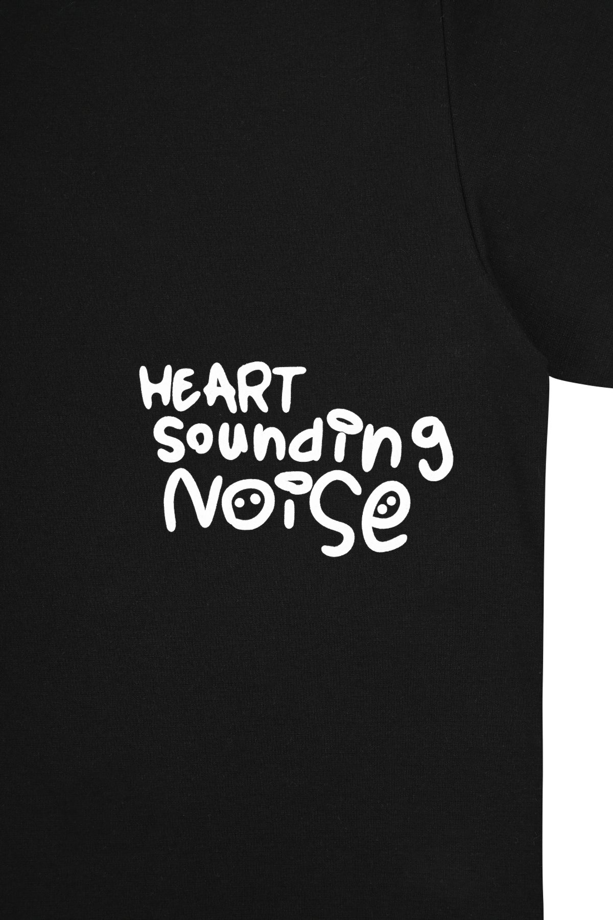 에즈아이원(ASIWANT) HEART SOUNDING NOISES ROUND T-SHIRT BLACK