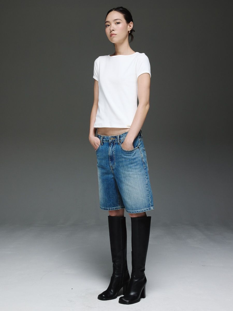 MUSINSA | GLOWNY THE PEGGY SHORTS (BLUE)