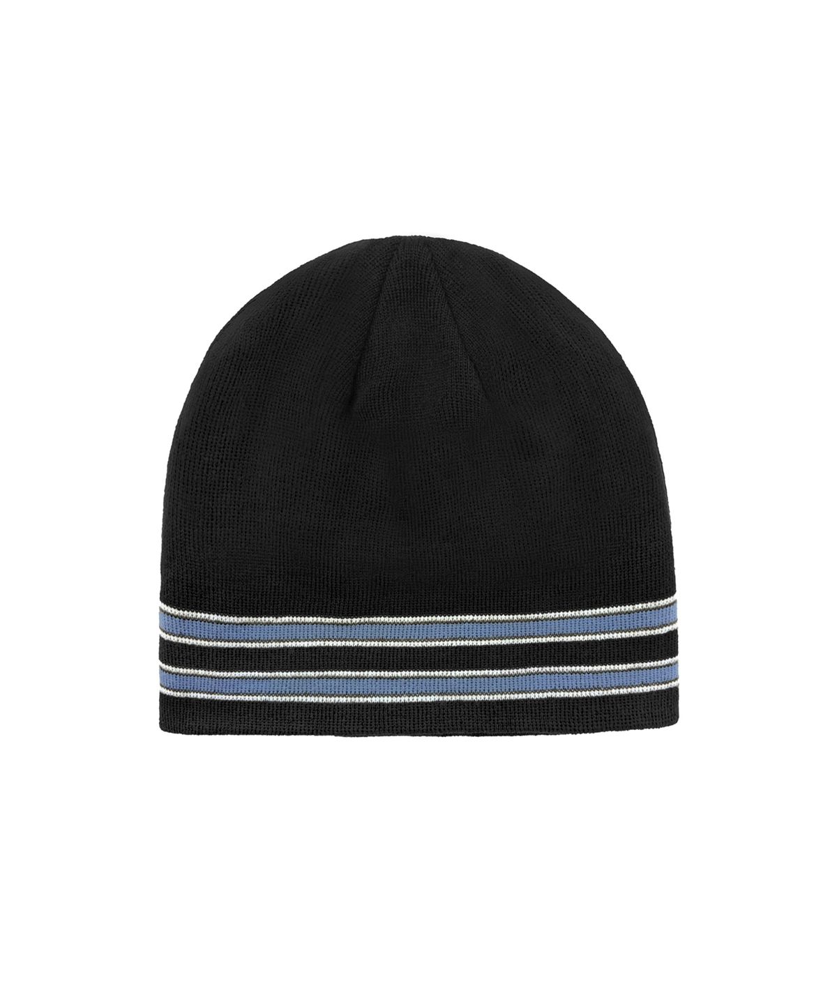 오픈야드(오와이)(OPENYARD(OY)) STRIPED METAL LOGO BEANIE - BLACK