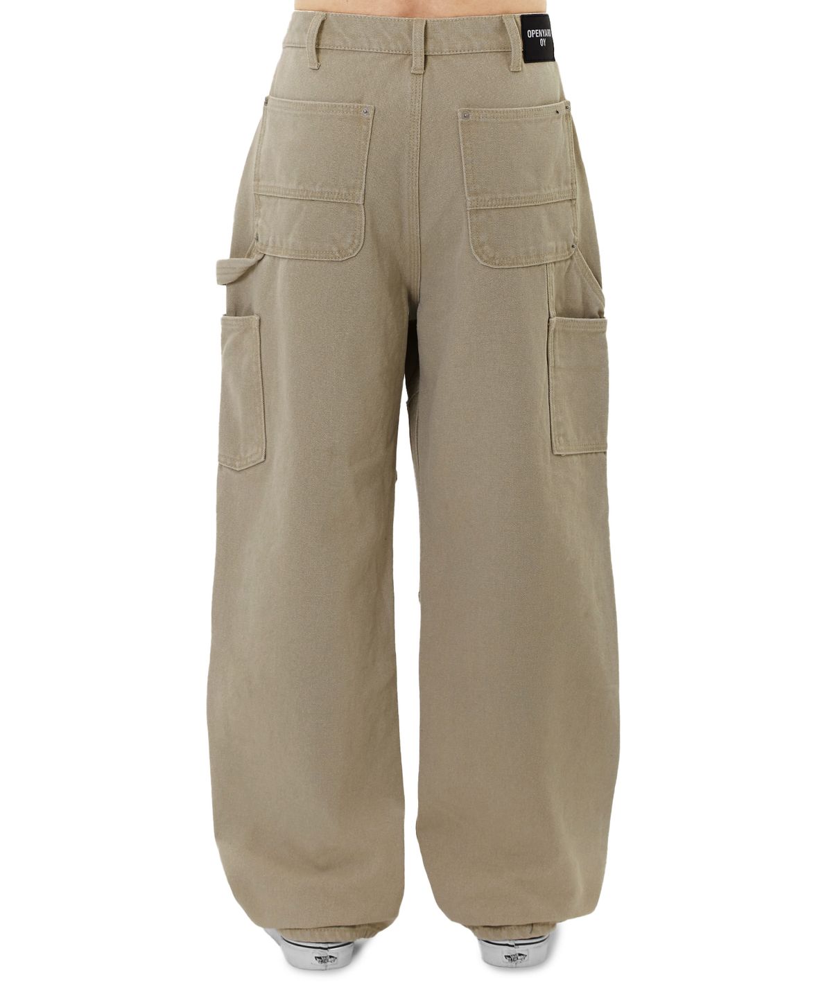 오픈야드(오와이)(OPENYARD(OY)) IRREGULAR RIVET CARPENTER PANTS - SAND