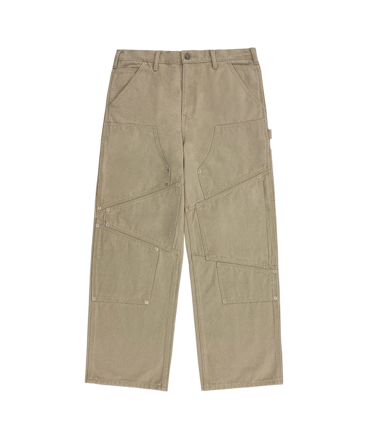 오픈야드(오와이)(OPENYARD(OY)) IRREGULAR RIVET CARPENTER PANTS - SAND