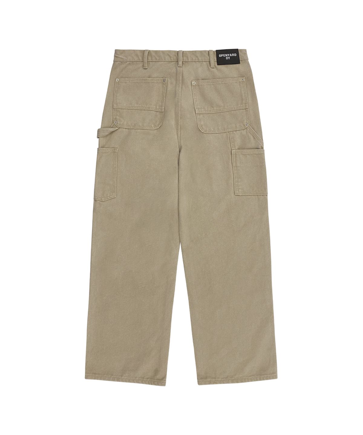 오픈야드(오와이)(OPENYARD(OY)) IRREGULAR RIVET CARPENTER PANTS - SAND