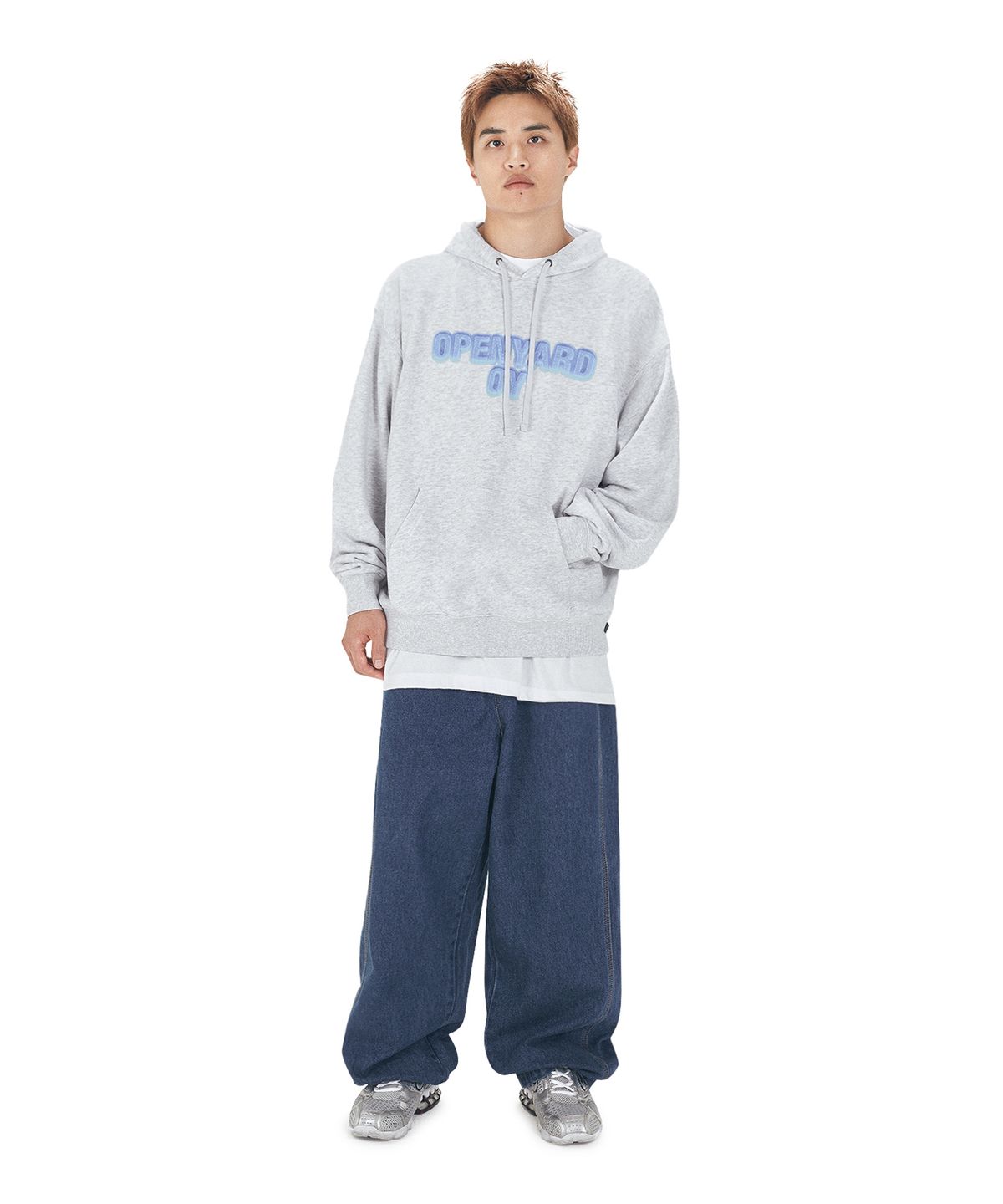 오픈야드(오와이)(OPENYARD(OY)) FUZZY OPYD HOODIE - LIGHT MELANGE