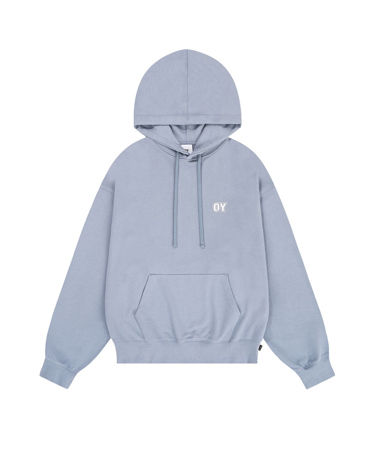 오픈야드(오와이)(OPENYARD(OY)) HEART PATCH OPYD HOODIE - BLUE GREY
