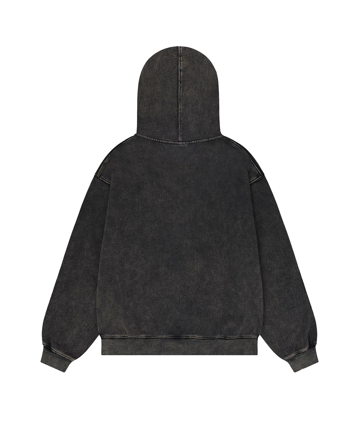 오픈야드(오와이)(OPENYARD(OY)) DYED LOGO PATCH HOODIE ZIP UP - BLACK
