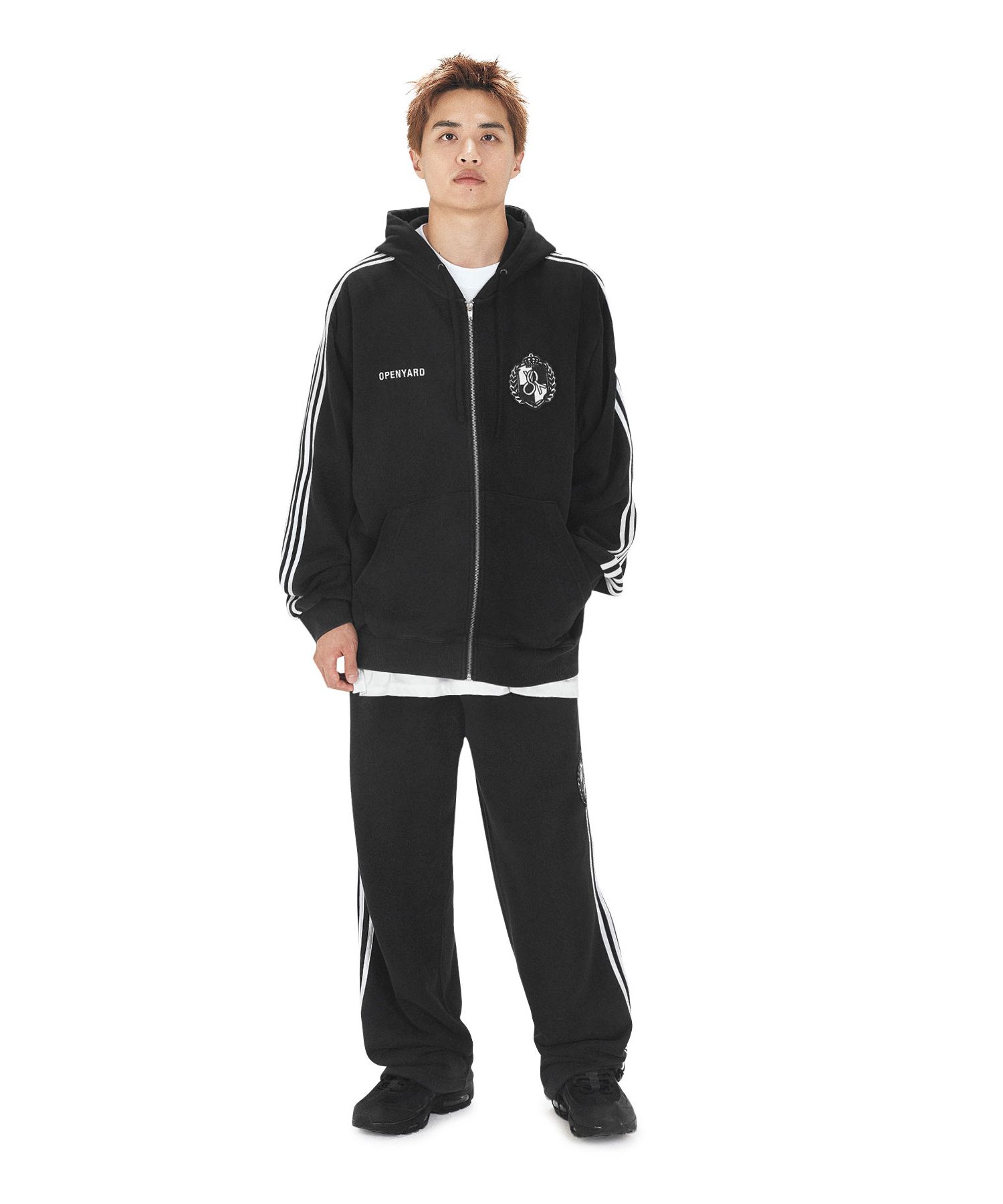 MUSINSA | OY ATHLETIC HOODIE ZIP UP - WASHED BLACK