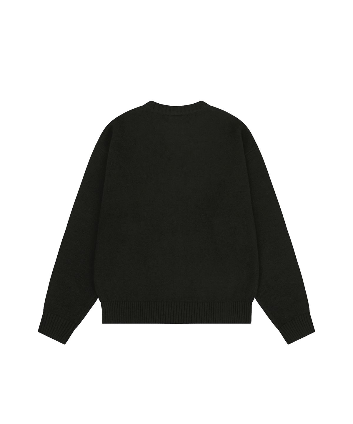 오픈야드(오와이)(OPENYARD(OY)) HEART HANDLE EMBROIDERED KNIT - BLACK
