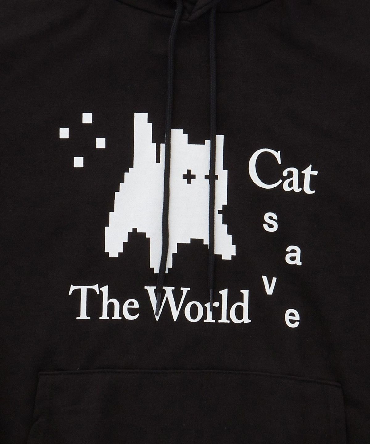 캣세이브더월드(CATSAVETHEWORLD) 픽셀 아트 후드 티 (2컬러)