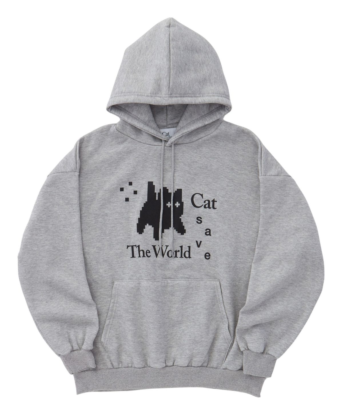 캣세이브더월드(CATSAVETHEWORLD) 픽셀 아트 후드 티 (2컬러)