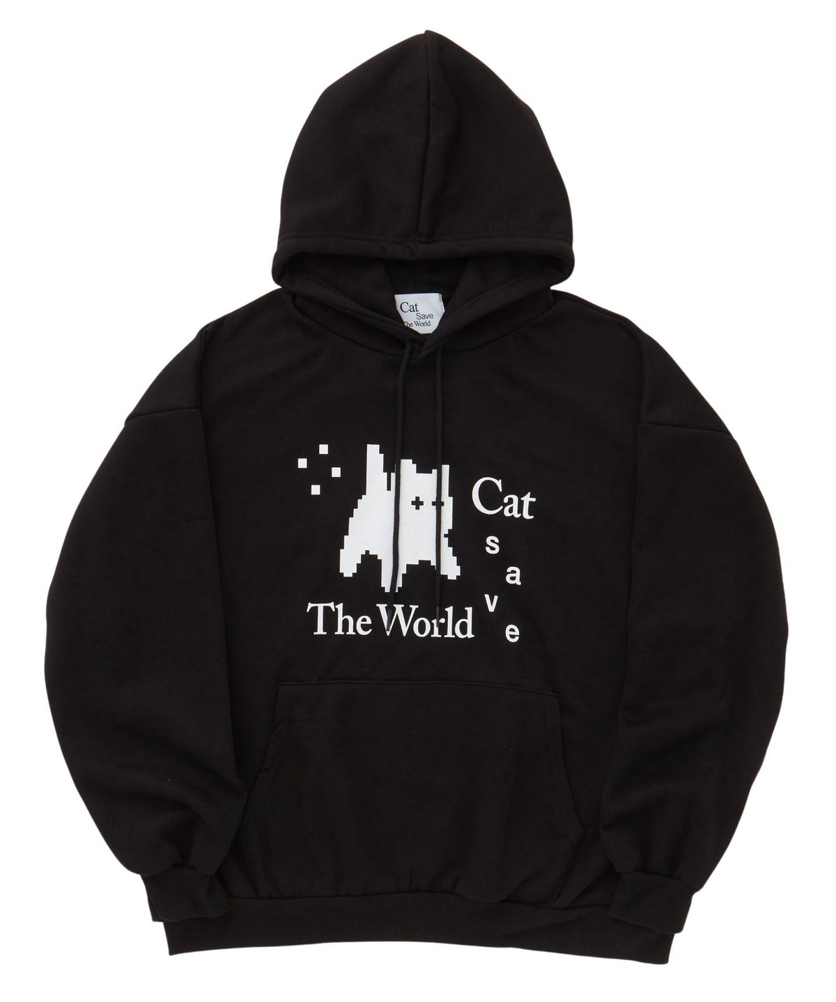 캣세이브더월드(CATSAVETHEWORLD) 픽셀 아트 후드 티 (2컬러)