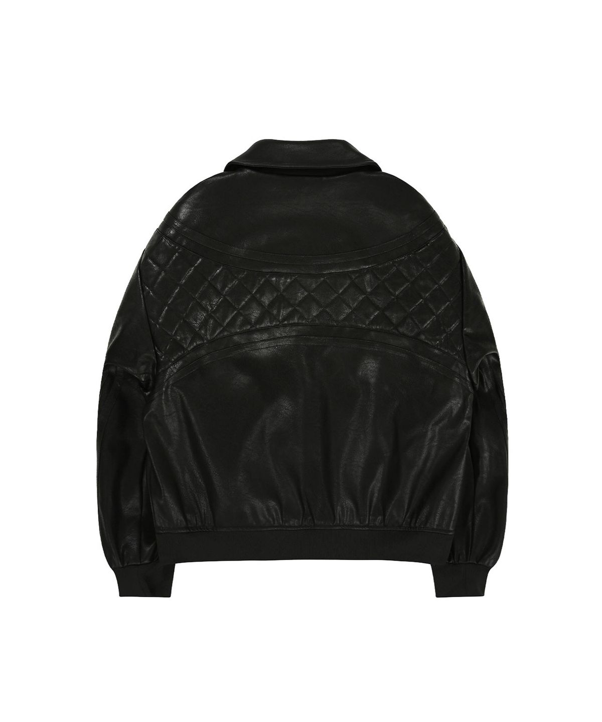 오픈야드(오와이)(OPENYARD(OY)) LEATHER QUILTED JACKET - BLACK