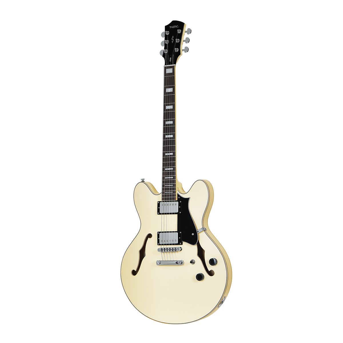 헥스기타(HEXGUITARS) 세미할로우 일렉기타 Q300 S/IV 아이보리
