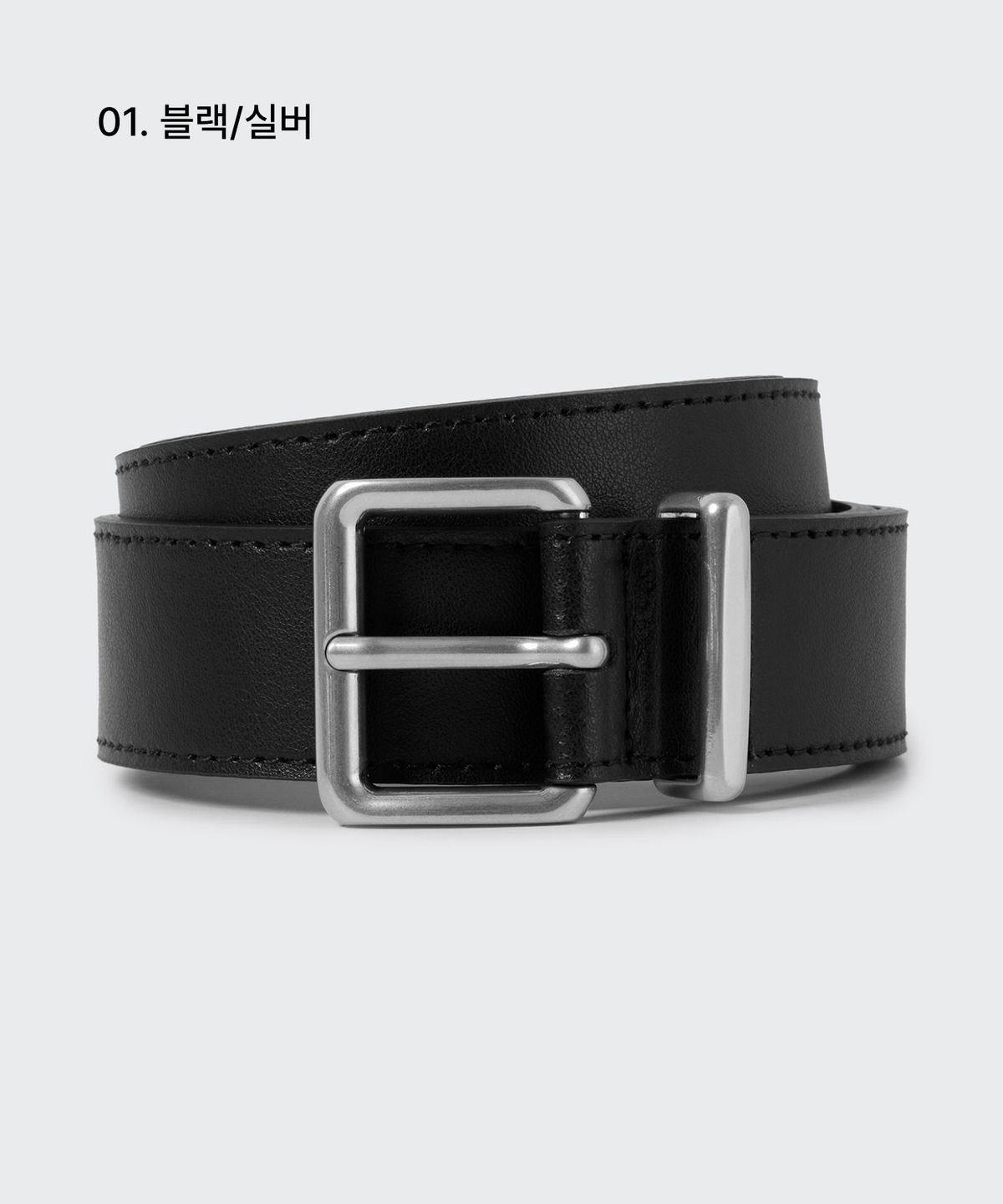무신사 스탠다드 우먼(MUSINSA STANDARD WOMAN) 우먼즈 라운디드 스퀘어 레더 벨트_30mm