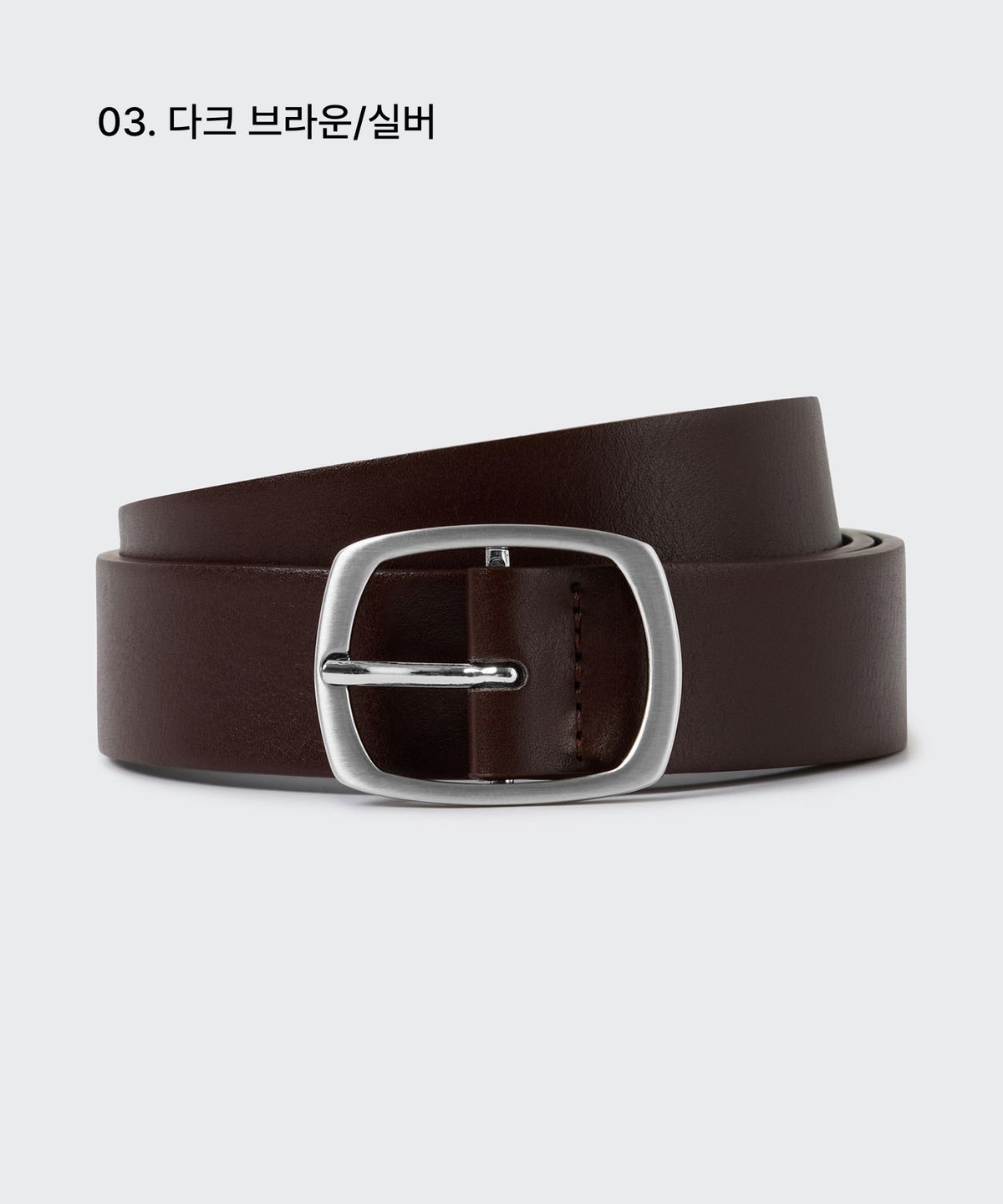 무신사 스탠다드 우먼(MUSINSA STANDARD WOMAN) 우먼즈 오벌 스퀘어 신세틱 레더 벨트_25mm