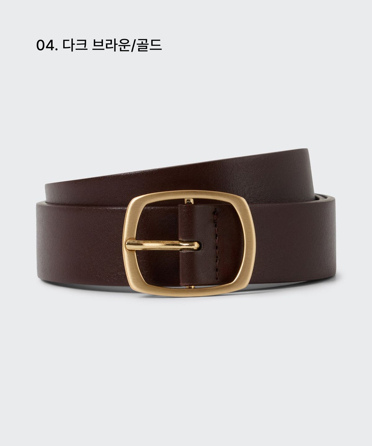 무신사 스탠다드 우먼(MUSINSA STANDARD WOMAN) 우먼즈 오벌 스퀘어 신세틱 레더 벨트_25mm