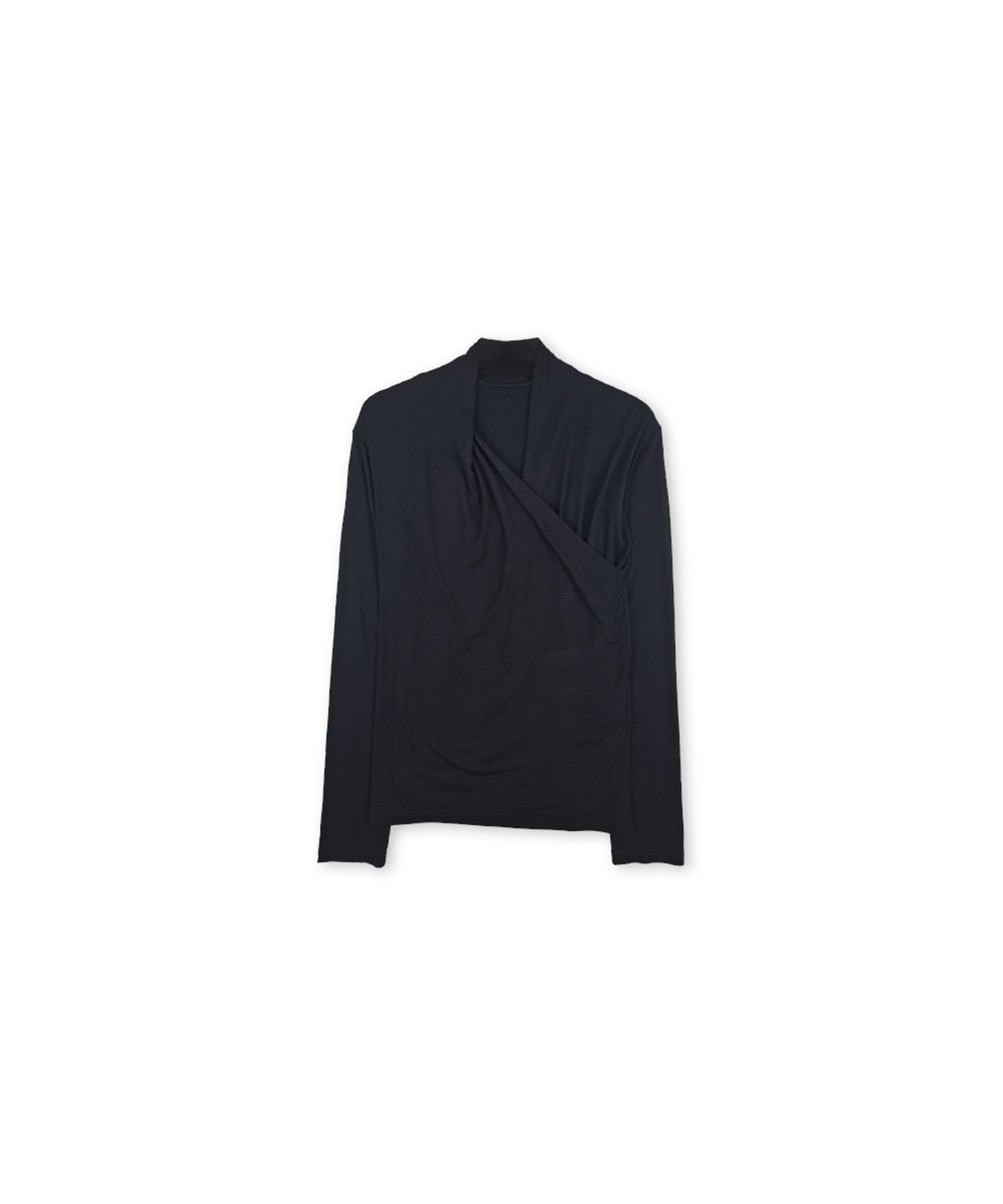 320쇼룸(320SHOWROOM) Wrap Long Sleeve T-Shirt Black