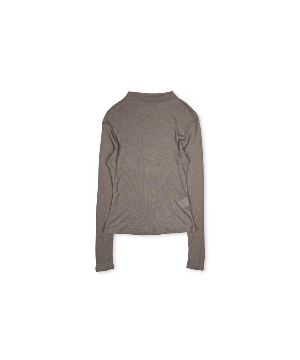 320쇼룸(320SHOWROOM) Mock Neck Wool Long Sleeve T-Shirt Mocha beige
