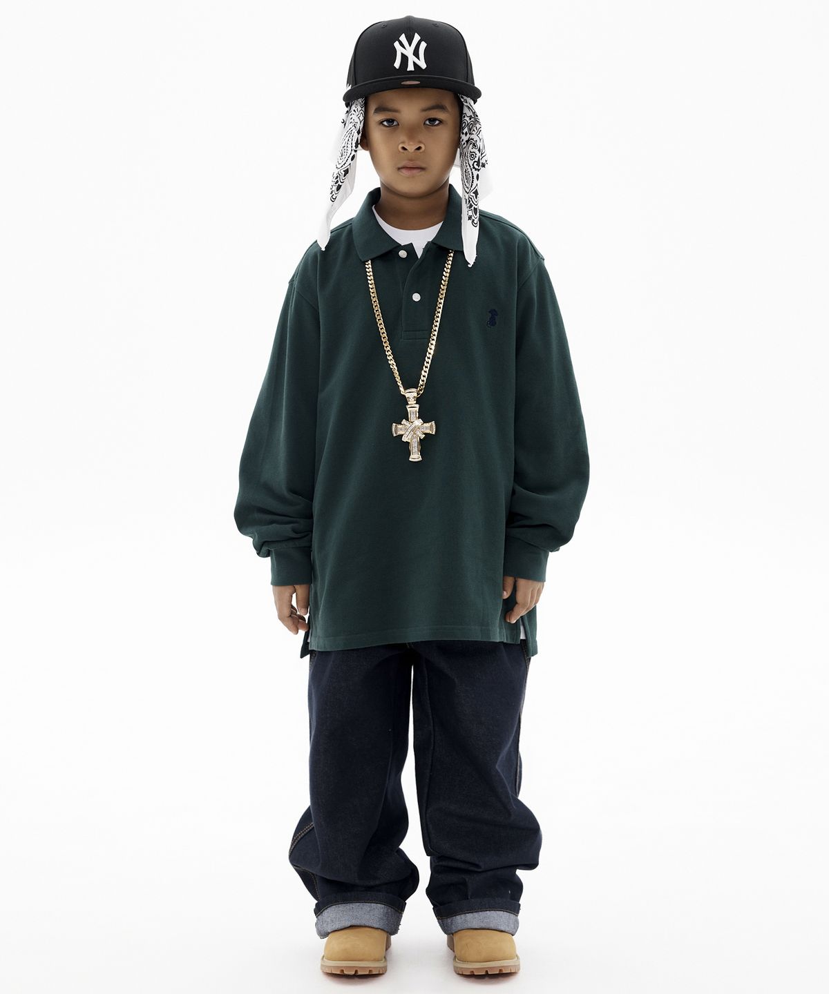테이크이지 키즈(TAKEASY KIDS) 자이언트핏 데님 팬츠(로우블루)