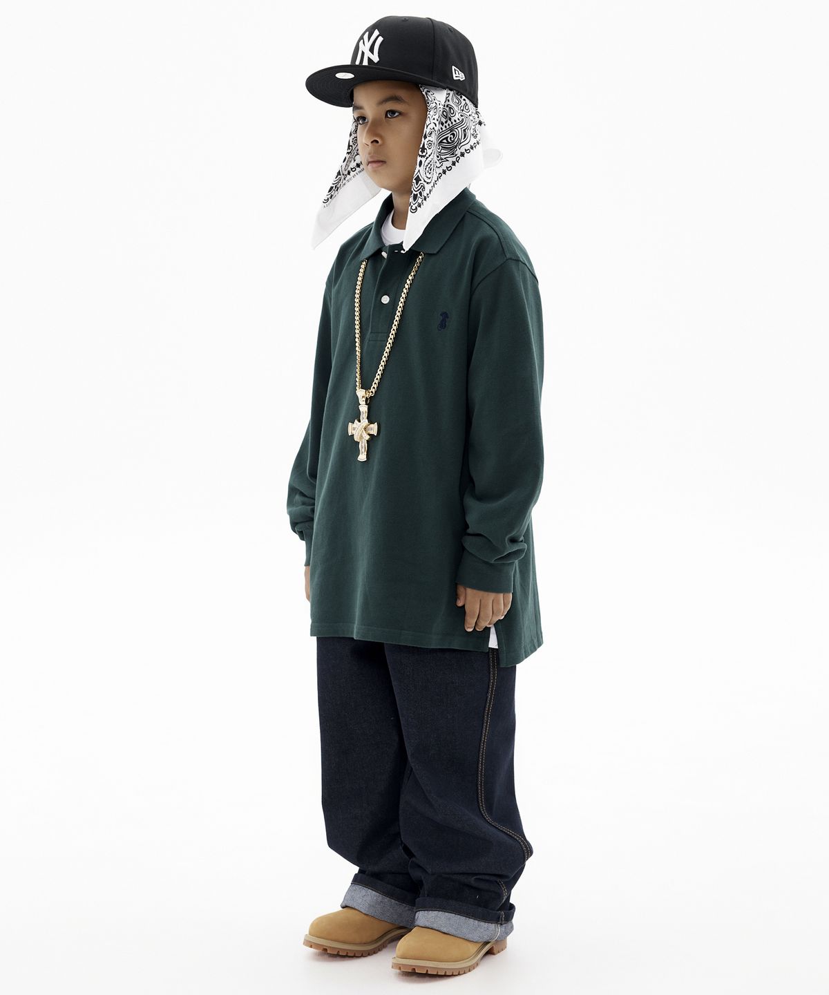 테이크이지 키즈(TAKEASY KIDS) 자이언트핏 데님 팬츠(로우블루)