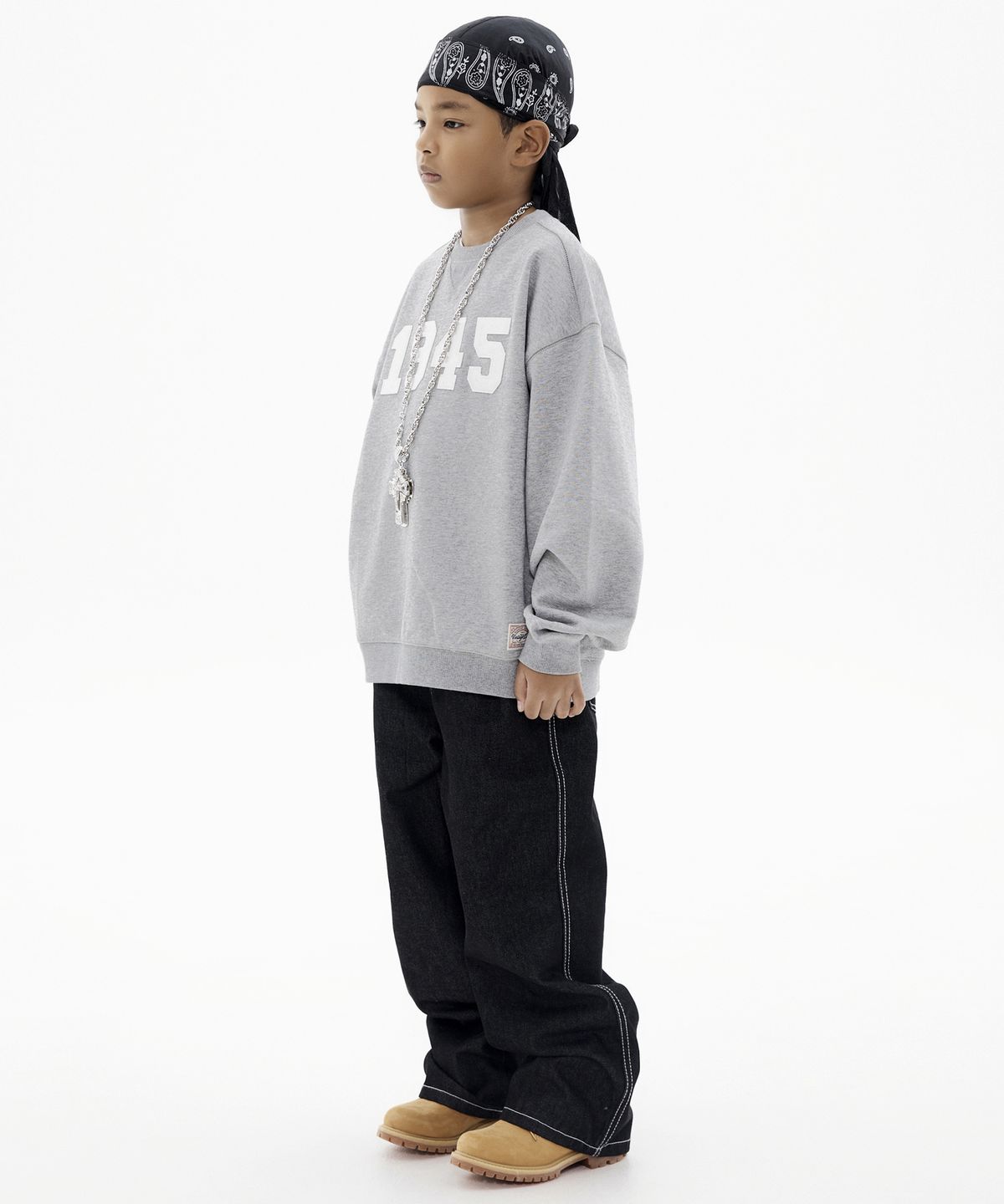 테이크이지 키즈(TAKEASY KIDS) 자이언트핏 데님 팬츠(인디고블랙)