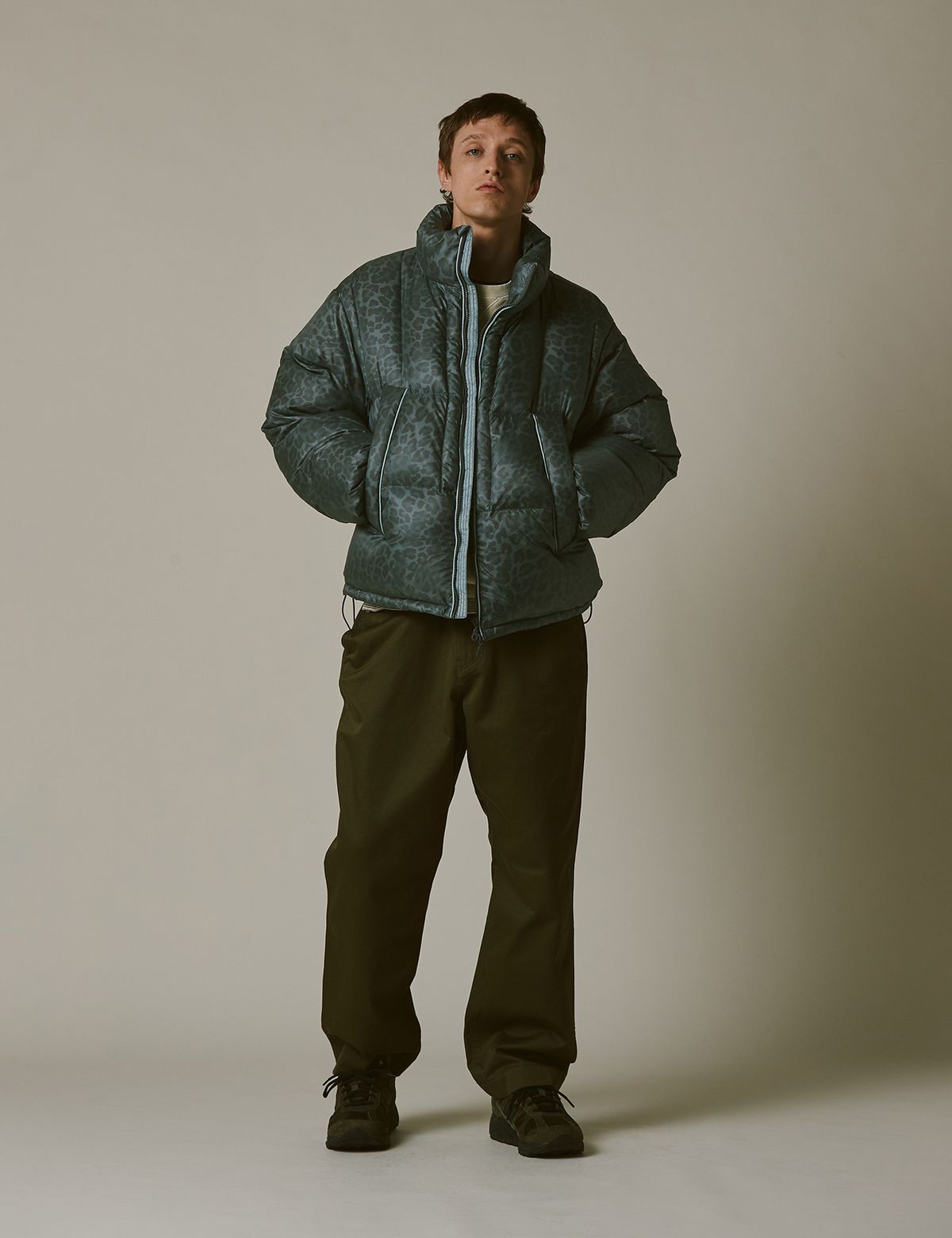 네이머클로딩(NAMERCLOTHING) SHEER SHELL DOME PARKA LEOPARD