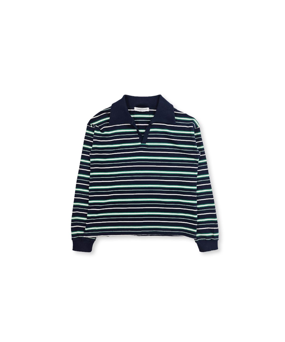 320쇼룸(320SHOWROOM) Stripe Open collar Rugby Shirt Navy