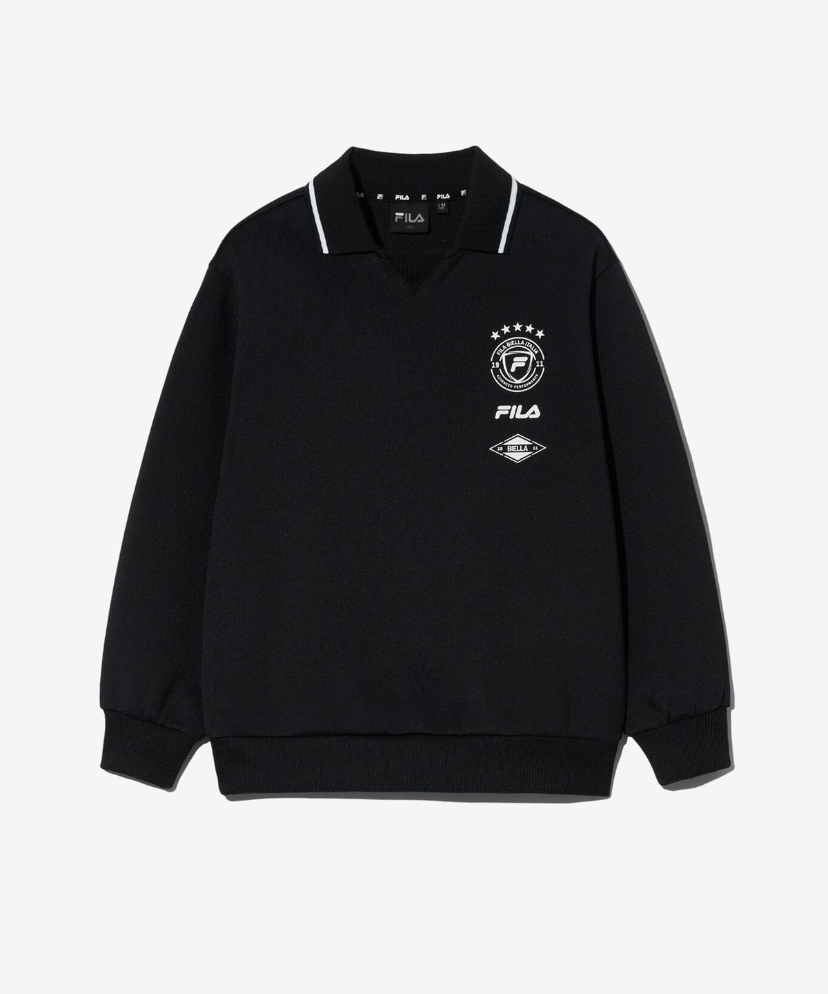 휠라 키즈(FILA KIDS) PF 카라 포인트 맨투맨(FK2POG3301MBLK)