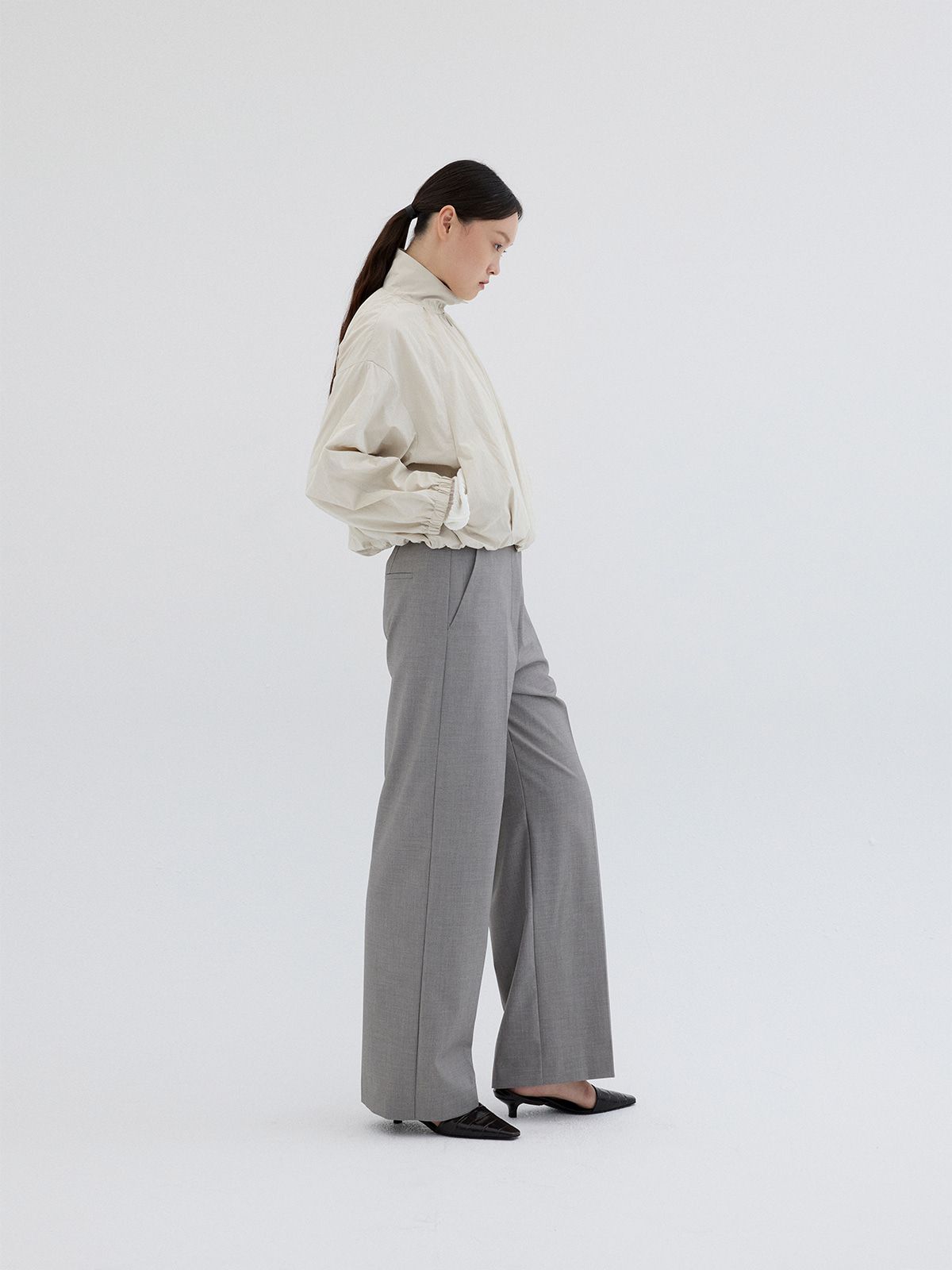 리플레인(REPLAIN) BACK BANDING STRAIGHT PANTS