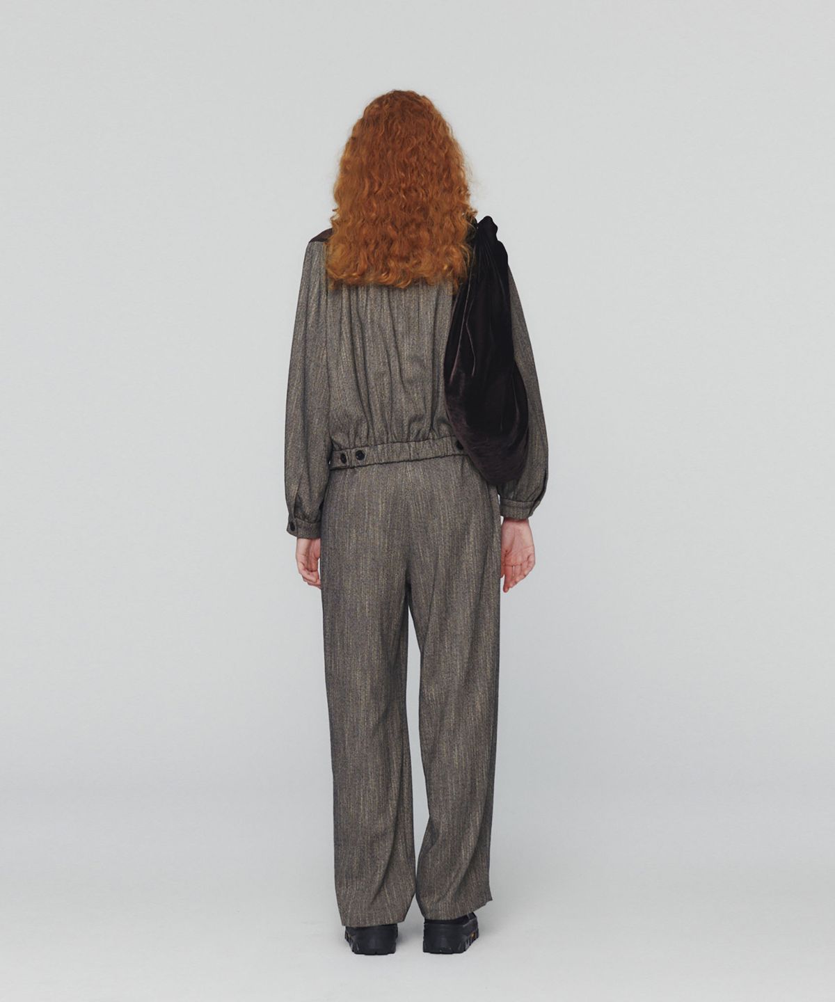 아모멘토(AMOMENTO) WOOL TWEED YOKE JUMPER (2COLORS) - 사이즈 