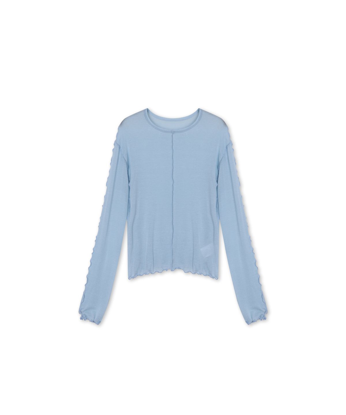 320쇼룸(320SHOWROOM) Stitch see-through long sleeve Sky blue