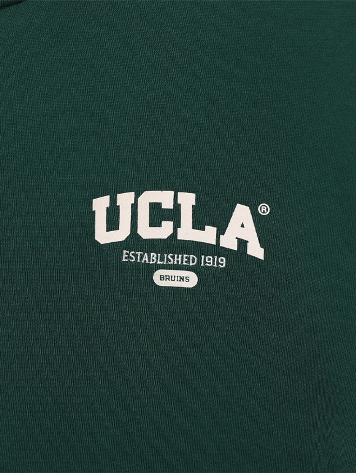 유씨엘에이(UCLA) 스몰로고 베이직 후드 집업[DK-GREEN](UA9GD90)