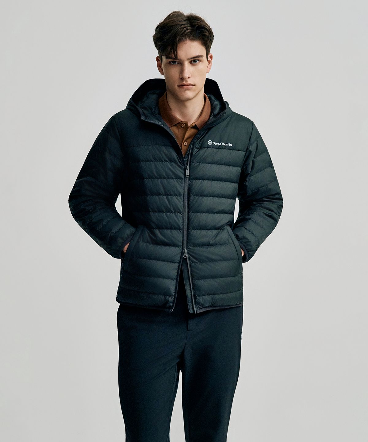 세르지오 타키니(SERGIO TACCHINI) M 데일리 후드 경량 다운점퍼