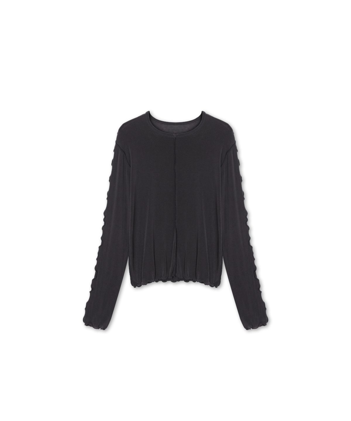 320쇼룸(320SHOWROOM) Stitch see-through long sleeve Charcoal