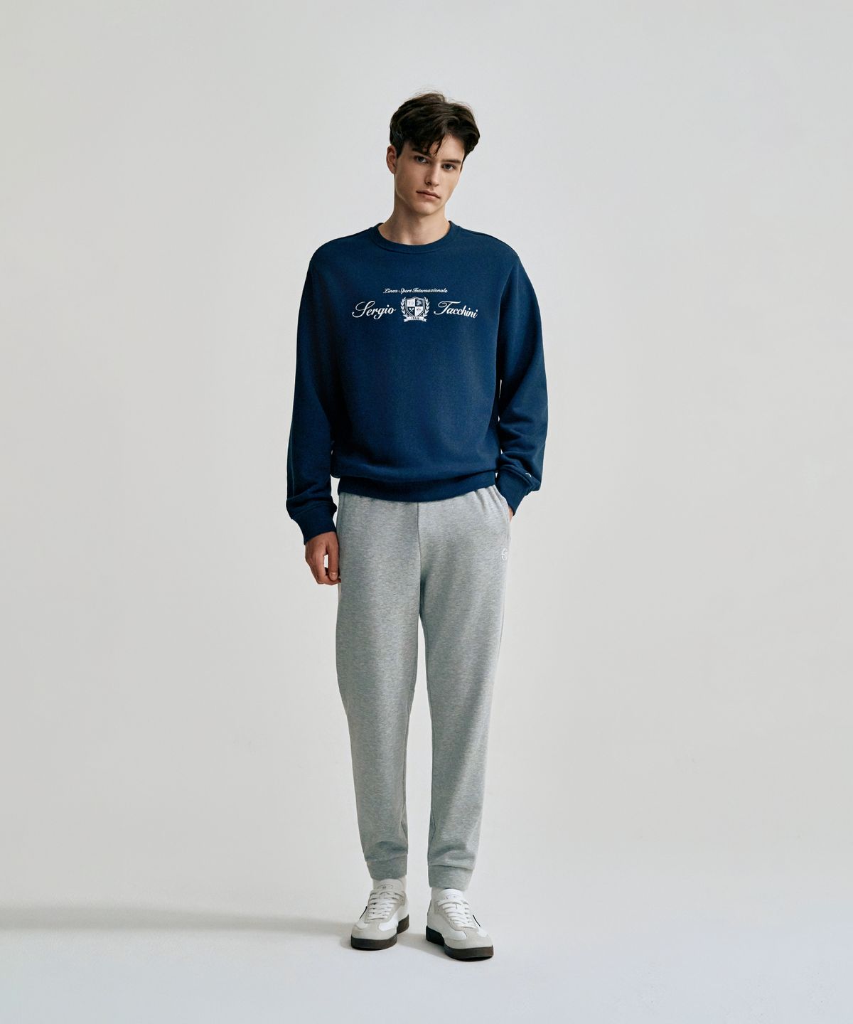 세르지오 타키니(SERGIO TACCHINI) M 에센셜 기모 조거 팬츠 (Melange Grey)